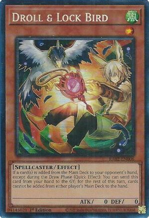 PRISMATIC COLLECTOR'S RARE Droll & Lock Bird (Alternate Art) (PCR) (RA02-EN006) - 25th Anniversary Rarity Collection II 1st Edition