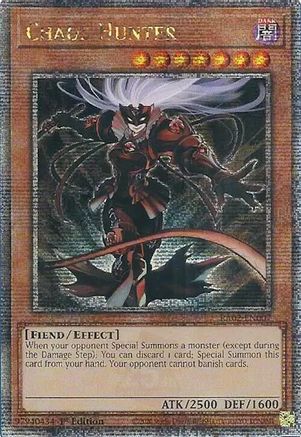 QUARTER CENTURY SECRET RARE Chaos Hunter (Quarter Century Secret Rare) (RA02-EN007) - 25th Anniversary Rarity Collection II 1st Edition
