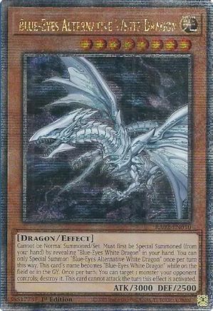 QUARTER CENTURY SECRET RARE Blue-Eyes Alternative White Dragon (Quarter Century Secret Rare) (RA02-EN010) - 25th Anniversary Rarity Collection II 1st Edition