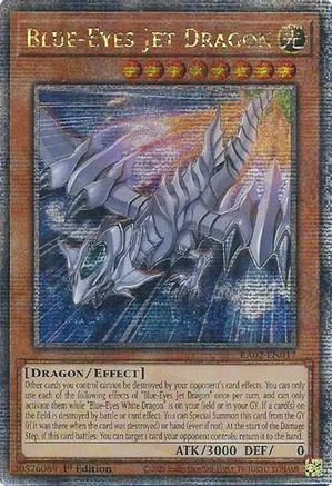 QUARTER CENTURY SECRET RARE Blue-Eyes Jet Dragon (Quarter Century Secret Rare) (RA02-EN017) - 25th Anniversary Rarity Collection II 1st Edition