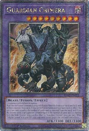 QUARTER CENTURY SECRET RARE Guardian Chimera (Quarter Century Secret Rare) (RA02-EN023) - 25th Anniversary Rarity Collection II 1st Edition