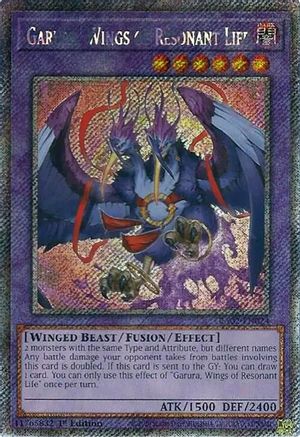 PLATINUM SECRET RARE Garura, Wings of Resonant Life (Platinum Secret Rare) (RA02-EN024) - 25th Anniversary Rarity Collection II 1st Edition