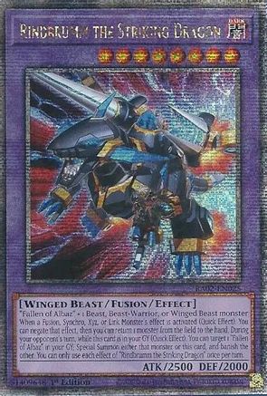 QUARTER CENTURY SECRET RARE Rindbrumm the Striking Dragon (Quarter Century Secret Rare) (RA02-EN025) - 25th Anniversary Rarity Collection II 1st Edition