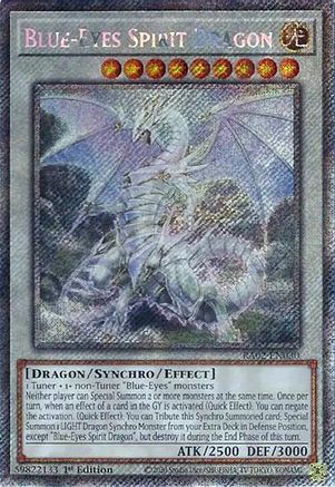PLATINUM SECRET RARE Blue-Eyes Spirit Dragon (Platinum Secret Rare) (RA02-EN030) - 25th Anniversary Rarity Collection II 1st Edition