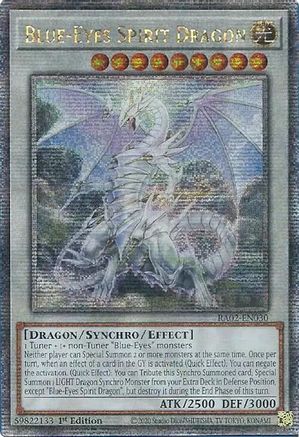 QUARTER CENTURY SECRET RARE Blue-Eyes Spirit Dragon (Quarter Century Secret Rare) (RA02-EN030) - 25th Anniversary Rarity Collection II 1st Edition