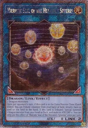 PLATINUM SECRET RARE Hieratic Seal of the Heavenly Spheres (Platinum Secret Rare) (RA02-EN039) - 25th Anniversary Rarity Collection II 1st Edition