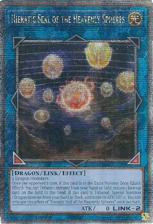 QUARTER CENTURY SECRET RARE Hieratic Seal of the Heavenly Spheres (Quarter Century Secret Rare) (RA02-EN039) - 25th Anniversary Rarity Collection II 1st Edition