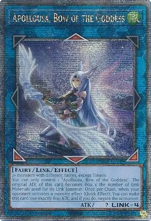 QUARTER CENTURY SECRET RARE Apollousa, Bow of the Goddess (Alternate Art) (Quarter Century Secret Rare) (RA02-EN040) - 25th Anniversary Rarity Collection II 1st Edition
