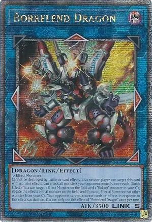 QUARTER CENTURY SECRET RARE Borrelend Dragon (Quarter Century Secret Rare) (RA02-EN043) - 25th Anniversary Rarity Collection II 1st Edition