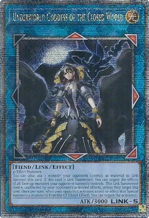 QUARTER CENTURY SECRET RARE Underworld Goddess of the Closed World (Quarter Century Secret Rare) (RA02-EN045) - 25th Anniversary Rarity Collection II 1st Edition