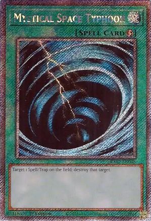 PLATINUM SECRET RARE Mystical Space Typhoon (Platinum Secret Rare) (RA02-EN048) - 25th Anniversary Rarity Collection II 1st Edition