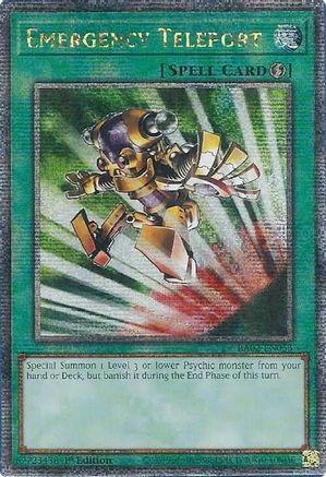 QUARTER CENTURY SECRET RARE Emergency Teleport (Quarter Century Secret Rare) (RA02-EN053) - 25th Anniversary Rarity Collection II 1st Edition