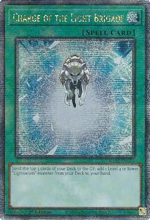QUARTER CENTURY SECRET RARE Charge of the Light Brigade (Quarter Century Secret Rare) (RA02-EN055) - 25th Anniversary Rarity Collection II 1st Edition