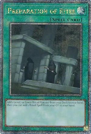 QUARTER CENTURY SECRET RARE Preparation of Rites (Quarter Century Secret Rare) (RA02-EN056) - 25th Anniversary Rarity Collection II 1st Edition
