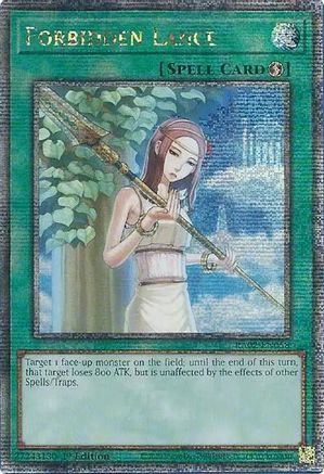QUARTER CENTURY SECRET RARE Forbidden Lance (Quarter Century Secret Rare) (RA02-EN058) - 25th Anniversary Rarity Collection II 1st Edition