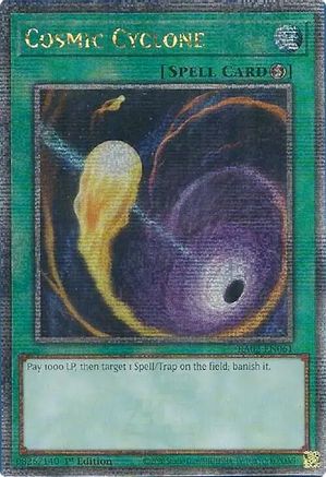 QUARTER CENTURY SECRET RARE Cosmic Cyclone (Quarter Century Secret Rare) (RA02-EN061) - 25th Anniversary Rarity Collection II 1st Edition