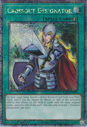 QUARTER CENTURY SECRET RARE Crossout Designator (Quarter Century Secret Rare) (RA02-EN063) - 25th Anniversary Rarity Collection II 1st Edition