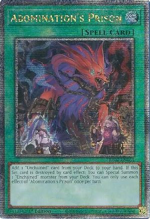 QUARTER CENTURY SECRET RARE Abomination's Prison (Quarter Century Secret Rare) (RA02-EN064) - 25th Anniversary Rarity Collection II 1st Edition