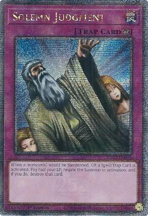 QUARTER CENTURY SECRET RARE Solemn Judgment (Quarter Century Secret Rare) (RA02-EN075) - 25th Anniversary Rarity Collection II 1st Edition