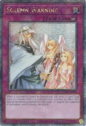 QUARTER CENTURY SECRET RARE Solemn Warning (Quarter Century Secret Rare) (RA02-EN078) - 25th Anniversary Rarity Collection II 1st Edition