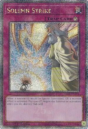 QUARTER CENTURY SECRET RARE Solemn Strike (Quarter Century Secret Rare) (RA02-EN079) - 25th Anniversary Rarity Collection II 1st Edition
