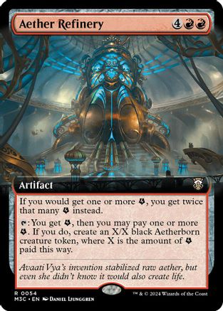 FOIL Aether Refinery (Extended Art) (Ripple Foil) (M3C-054) - Modern Horizons 3 Commander - Magic The Gathering