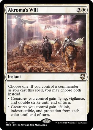 FOIL Akroma's Will (Ripple Foil) (M3C-165) - Modern Horizons 3 Commander - Magic The Gathering