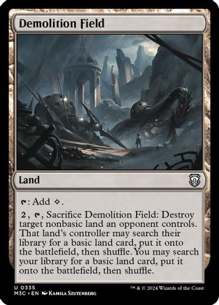 FOIL Demolition Field (Ripple Foil) (M3C-335) - Modern Horizons 3 Commander - Magic The Gathering