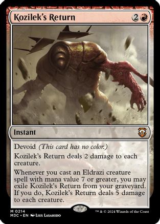 FOIL Kozilek's Return (Ripple Foil) (M3C-214) - Modern Horizons 3 Commander - Magic The Gathering