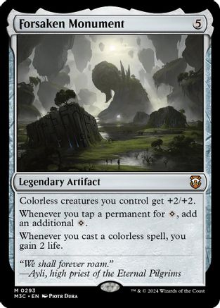 FOIL Forsaken Monument (Ripple Foil) (M3C-293) - Modern Horizons 3 Commander - Magic The Gathering