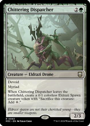 FOIL Chittering Dispatcher (Ripple Foil) (M3C-063) - Modern Horizons 3 Commander - Magic The Gathering