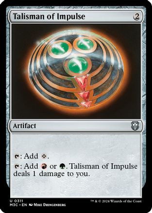 FOIL Talisman of Impulse (Ripple Foil) (M3C-311) - Modern Horizons 3 Commander - Magic The Gathering
