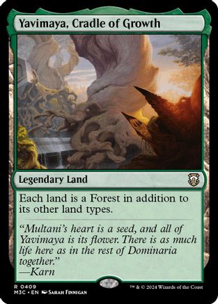 FOIL Yavimaya, Cradle of Growth (Ripple Foil) (M3C-409) - Modern Horizons 3 Commander - Magic The Gathering