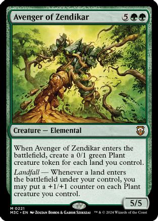 FOIL Avenger of Zendikar (Ripple Foil) (M3C-221) - Modern Horizons 3 Commander - Magic The Gathering