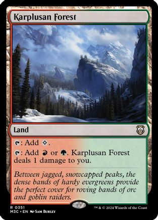 FOIL Karplusan Forest (Ripple Foil) (M3C-351) - Modern Horizons 3 Commander - Magic The Gathering