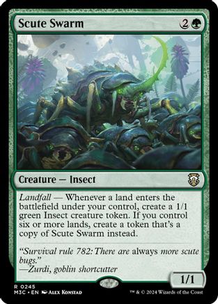 FOIL Scute Swarm (Ripple Foil) (M3C-245) - Modern Horizons 3 Commander - Magic The Gathering