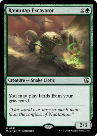 FOIL Ramunap Excavator (Ripple Foil) (M3C-241) - Modern Horizons 3 Commander - Magic The Gathering
