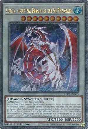 QUARTER CENTURY SECRET RARE Lancea, Ancestral Dragon of the Ice Mountain (Quarter Century Secret Rare) (BLTR-EN005) - Battles of Legend: Terminal Revenge 1st Edition