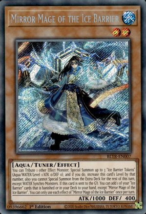 SECRET RARE Mirror Mage of the Ice Barrier (BLTR-EN007) - Battles of Legend: Terminal Revenge 1st Edition