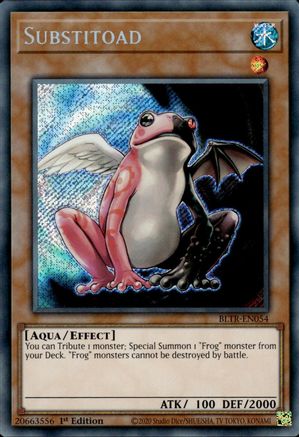SECRET RARE Substitoad (BLTR-EN054) - Battles of Legend: Terminal Revenge 1st Edition