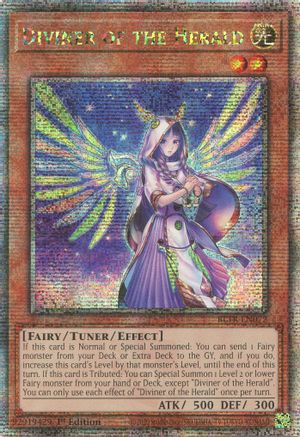 QUARTER CENTURY SECRET RARE Diviner of the Herald (Quarter Century Secret Rare) (BLTR-EN072) - Battles of Legend: Terminal Revenge 1st Edition