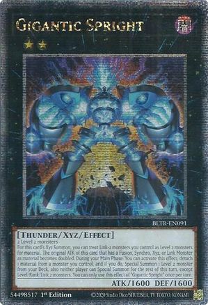 QUARTER CENTURY SECRET RARE Gigantic Spright (Quarter Century Secret Rare) (BLTR-EN091) - Battles of Legend: Terminal Revenge 1st Edition