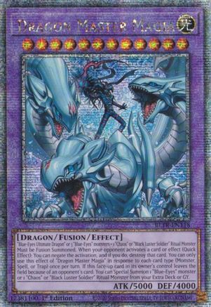 QUARTER CENTURY SECRET RARE Dragon Master Magia (Quarter Century Secret Rare) (BLTR-EN118) - Battles of Legend: Terminal Revenge 1st Edition
