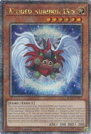 QUARTER CENTURY SECRET RARE Winged Kuriboh LV6 (Quarter Century Secret Rare) (BLTR-EN001) - Battles of Legend: Terminal Revenge 1st Edition