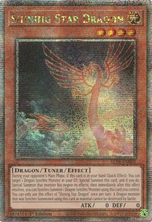 QUARTER CENTURY SECRET RARE Shining Star Dragon (Quarter Century Secret Rare) (BLTR-EN002) - Battles of Legend: Terminal Revenge 1st Edition
