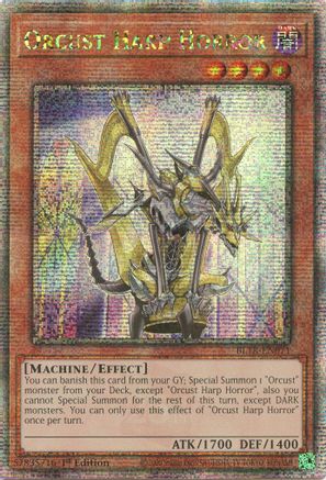QUARTER CENTURY SECRET RARE Orcust Harp Horror (Quarter Century Secret Rare) (BLTR-EN071) - Battles of Legend: Terminal Revenge 1st Edition