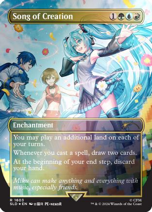 FOIL Song of Creation (Rainbow Foil) (SLD-1603) - Secret Lair Drop Series - Magic The Gathering