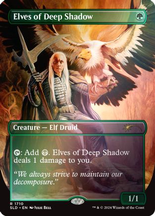 FOIL Elves of Deep Shadow (Rainbow Foil) (SLD-1710) - Secret Lair Drop Series - Magic The Gathering