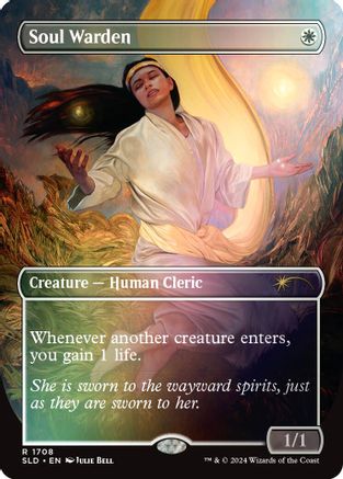 FOIL Soul Warden (Rainbow Foil) (SLD-1708) - Secret Lair Drop Series - Magic The Gathering