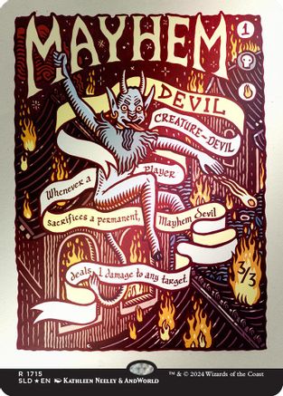 FOIL Mayhem Devil (Rainbow Foil) (SLD-1715) - Secret Lair Drop Series - Magic The Gathering